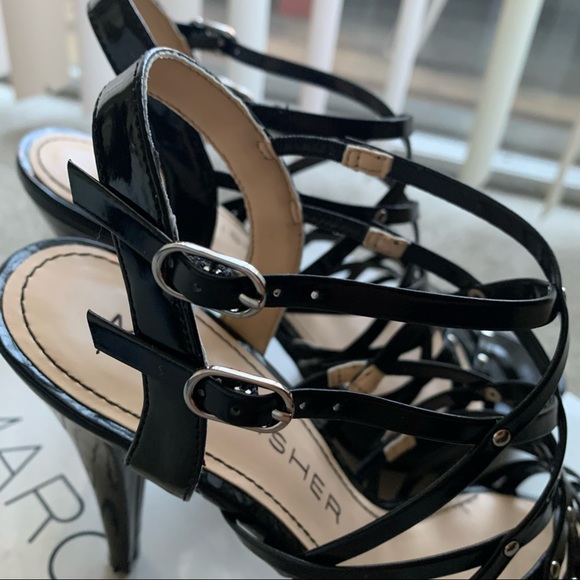 Marc Fisher “Hoken” Black Synthetic Heels-Size 6.5 - Picture 4 of 15